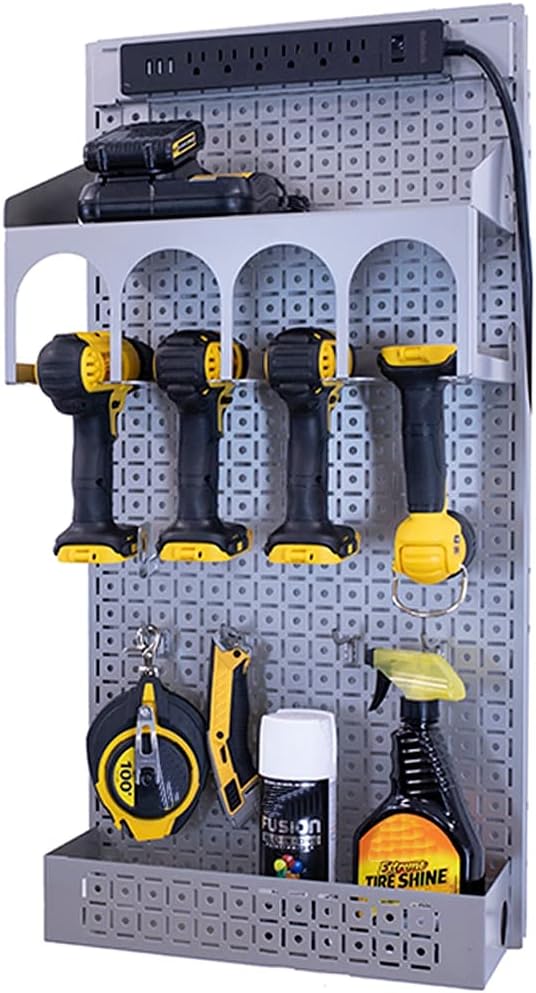 Black Metal Pegboard Organization System V81442