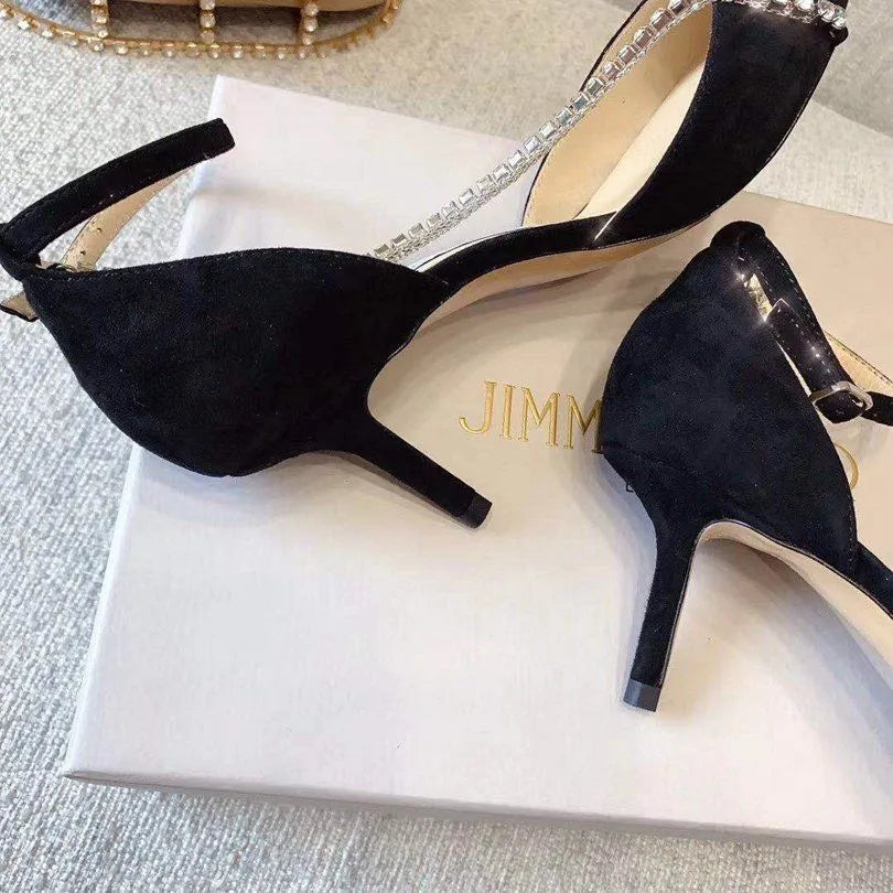 Black Suede Pumps E6006