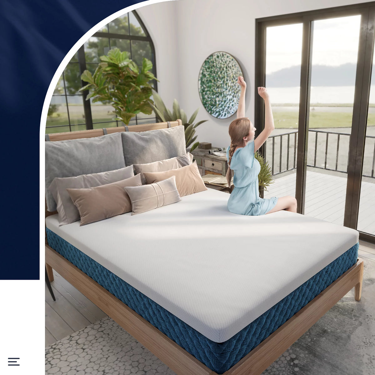 10'' Plush Gel Memory Foam Hybrid Mattress Full E268