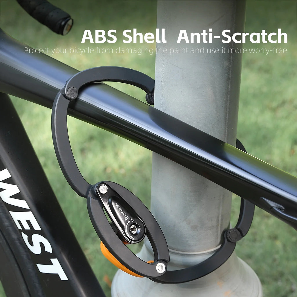 Heavy-Duty Alloy Steel Folding Bike Lock with 3 Keys F529351