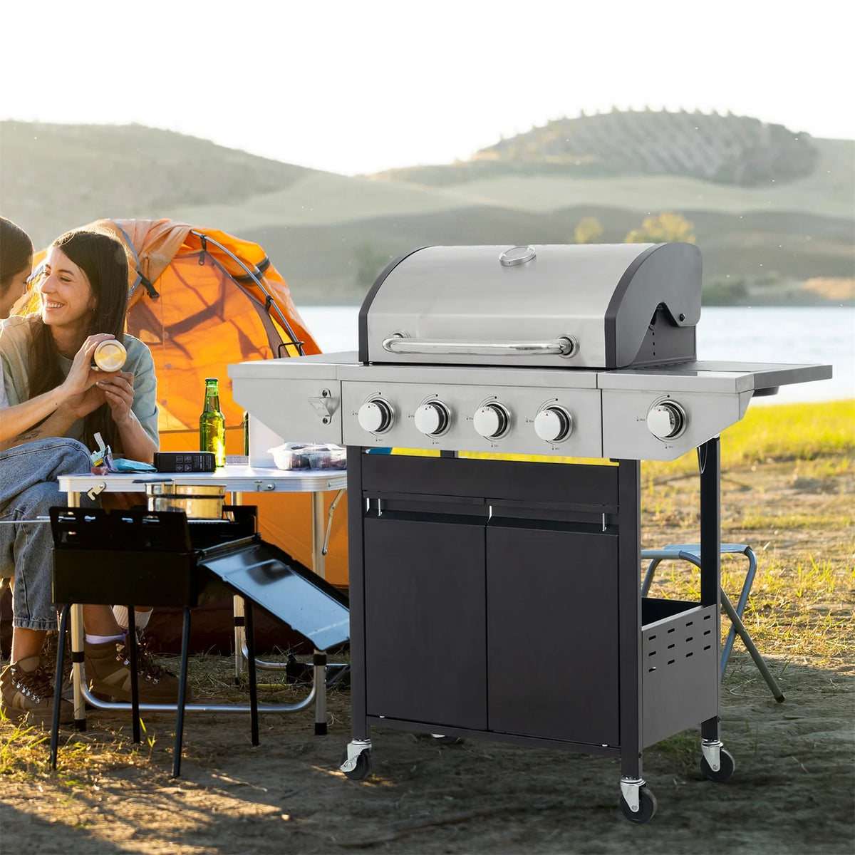 4-Burner Propane Gas Grill Stainless Steel U932