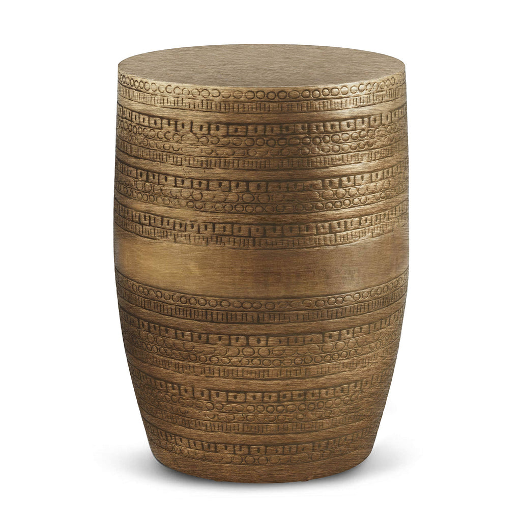 Antique Gold Metal Accent Table R109415