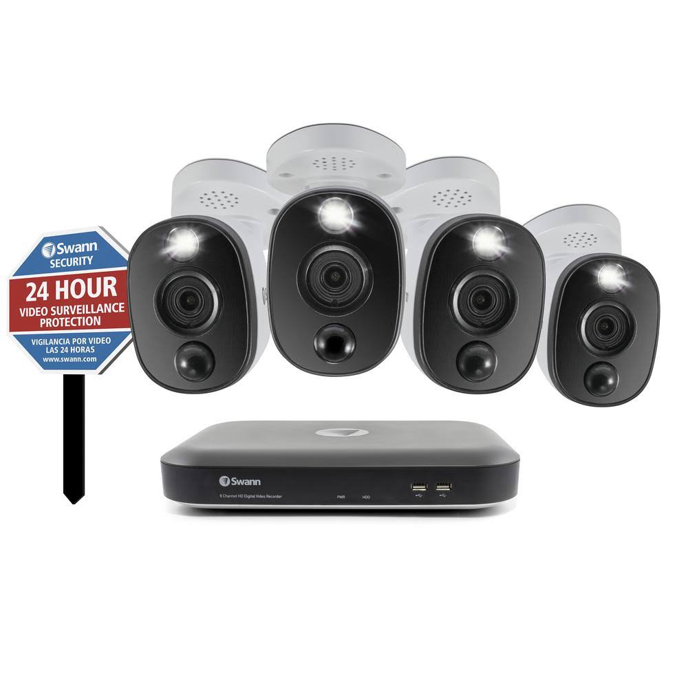 4 Camera 8 Channel 4K Ultra HD DVR Security System with 4 Bullet Cameras G183749