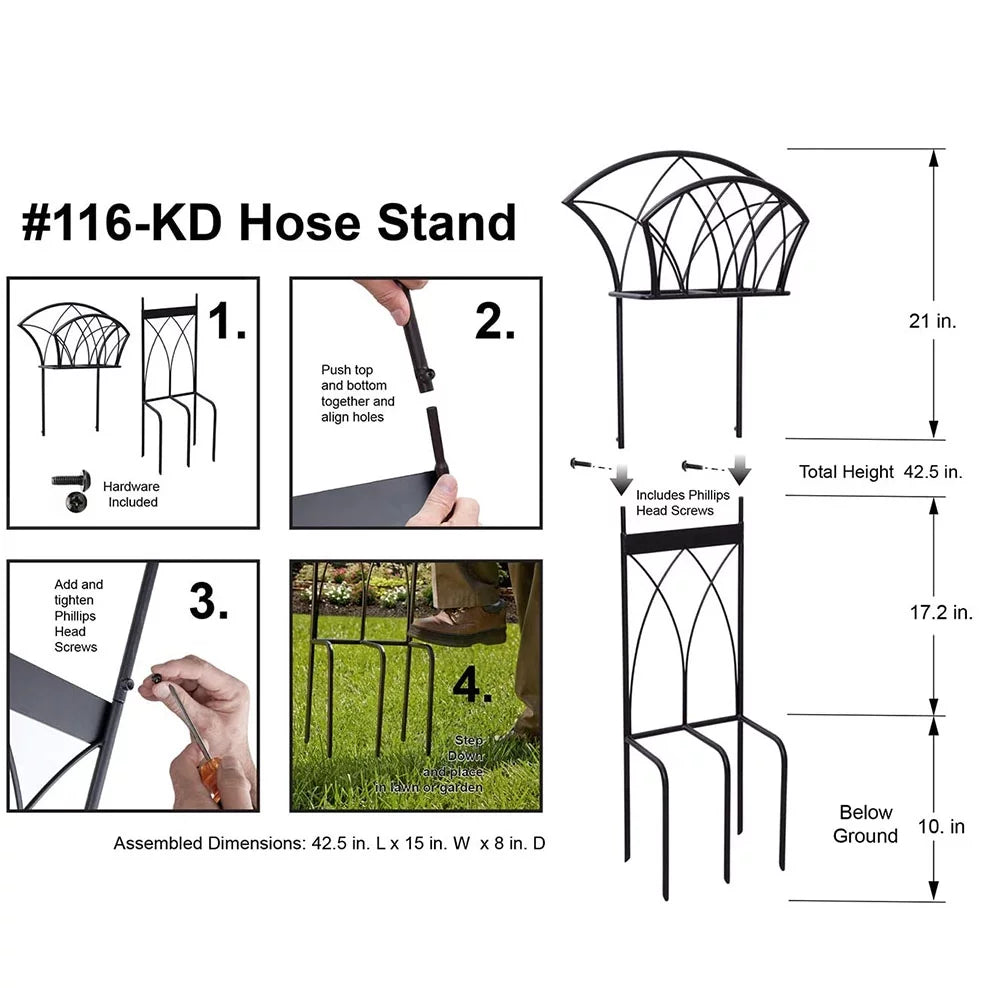 Steel Water Hose Stand with Storage H783909