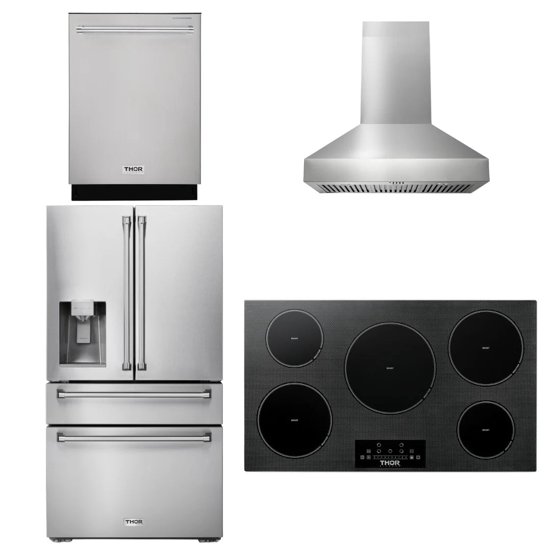 36 Induction Cooktop, Range Hood, Refrigerator, Dishwasher X21950