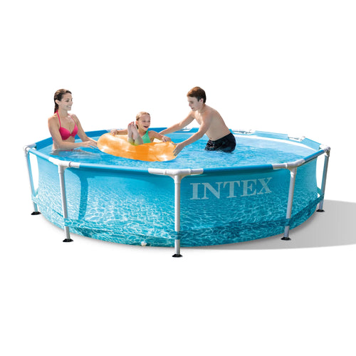 10' X 30 Metal Frame Swimming Pool with Filter Pump U4385