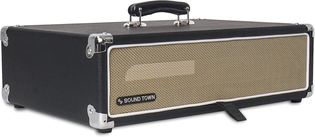 Vintage 2U Amp Rack Case with Rubber Feet, Black E178