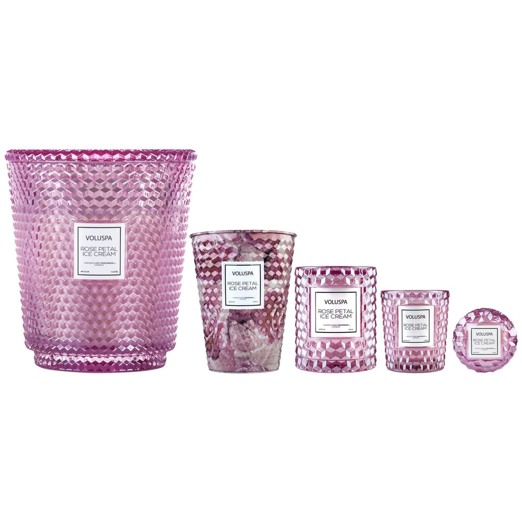 Rose Petal Ice Cream Hearth Candle F11515