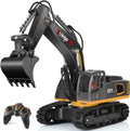 Remote Control Excavator Toy Truck 1/18 Scale RC Construction Vehicle Black Q27258