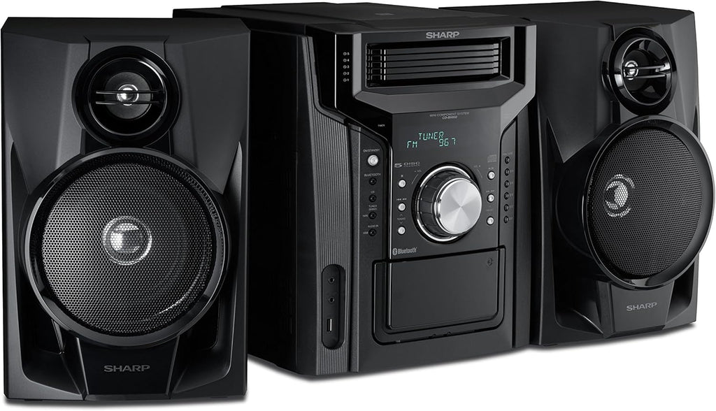240W 5-Disc Mini Shelf Speaker System with Cassette and Bluetooth L41402