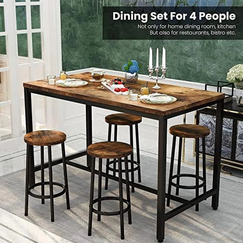 3 Pieces Dining Set Kitchen Table and Chairs for 2 White Beige Q68289