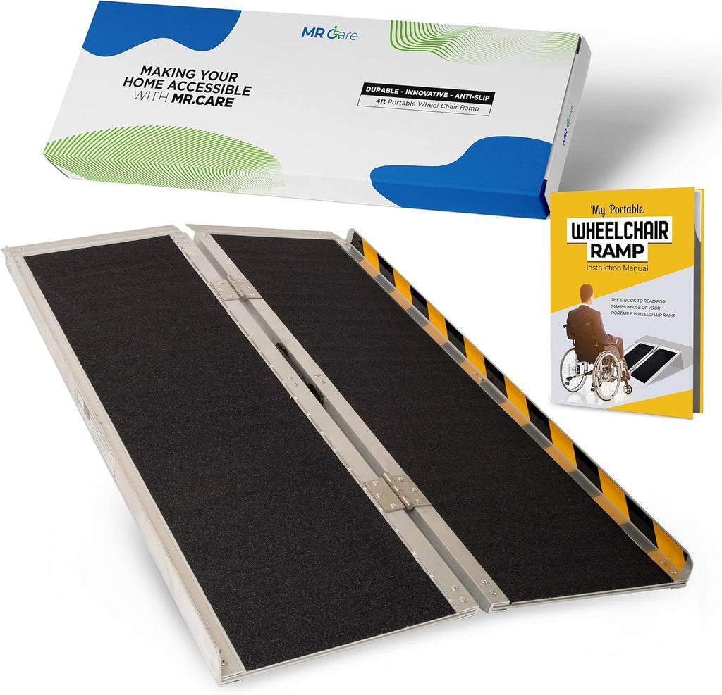 Portable Lightweight Foldable Wheelchair Ramp with Handle 4FT Y852929
