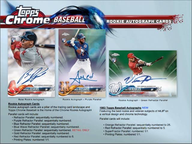 2018 Topps Chrome Baseball Blaster Box D3524