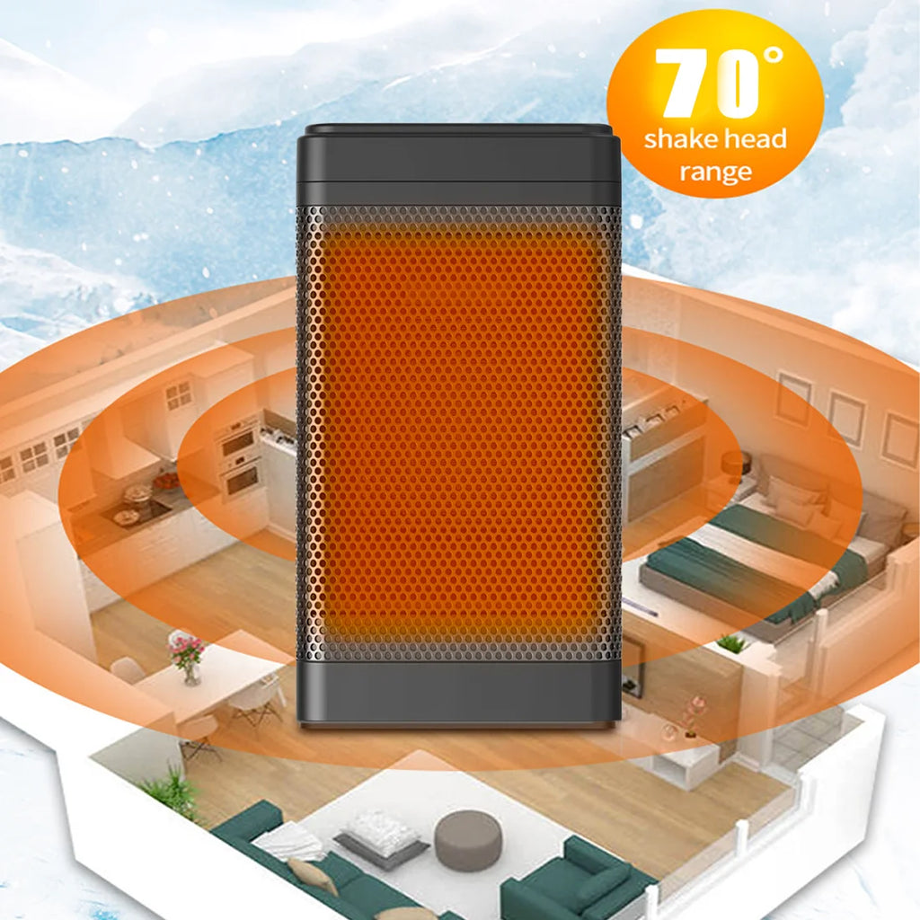 1500W Portable Electric Heater with Thermostat, Timer and Remote J12576
