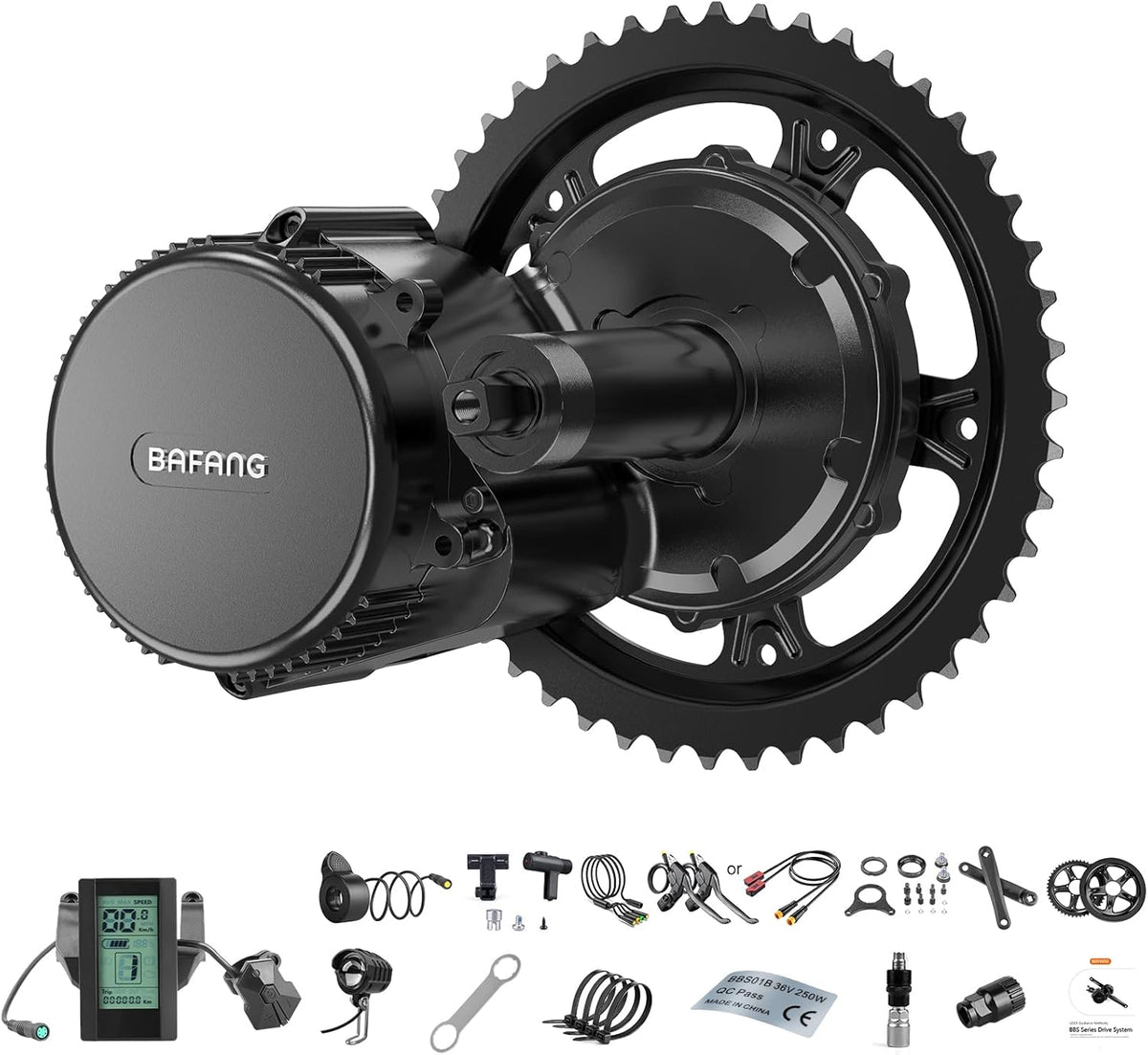 48V 750W Mid Drive Ebike Conversion Kit with 42T Chainring and 800S Display S191