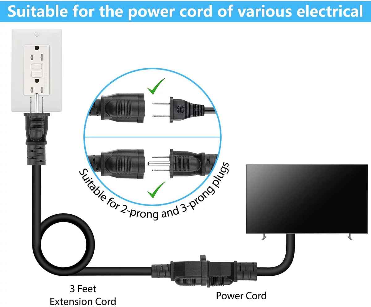 50 Feet 16AWG 13A 3 Prong Extension Cord with Safety Cover P537840