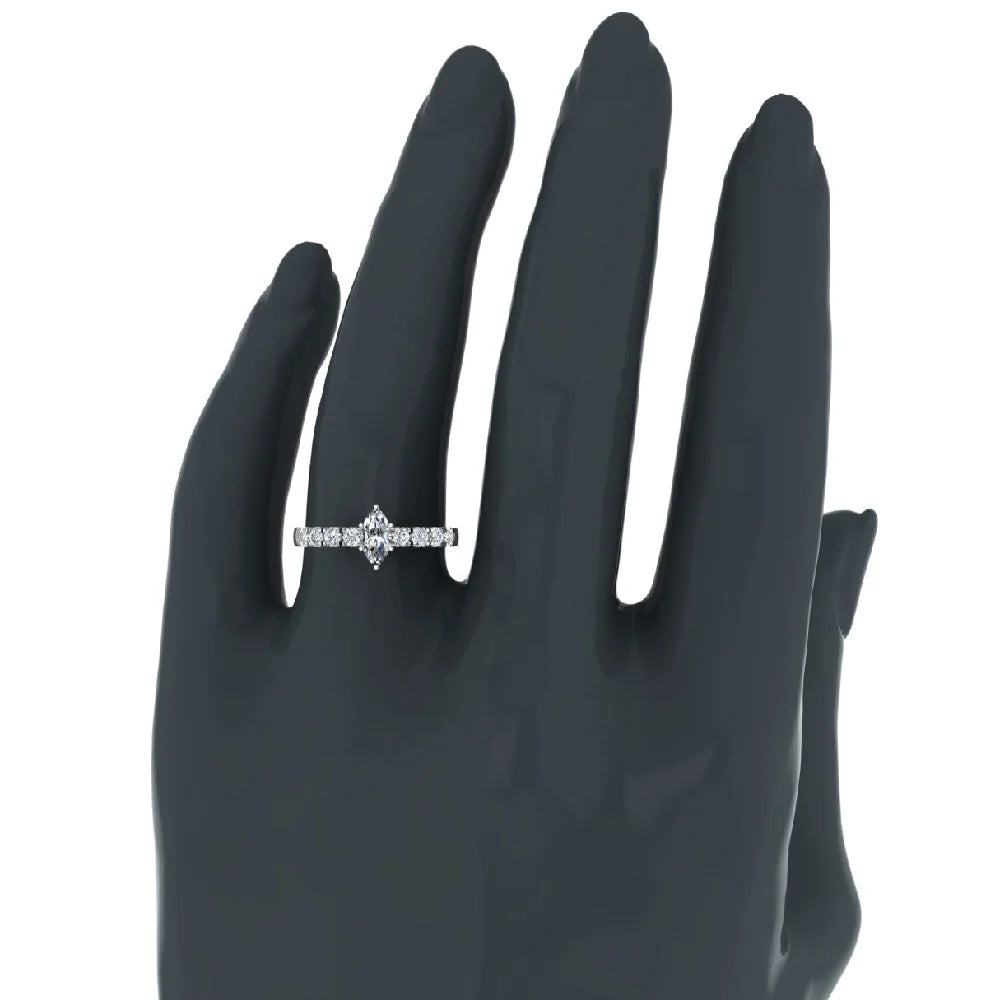 Marquise Cut 14K Gold 1.00 CT Engagement Ring M331