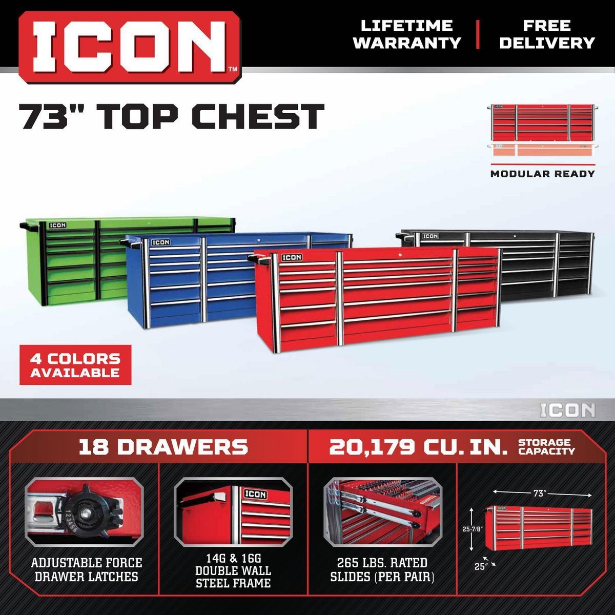 73 in. Top Chest T133377