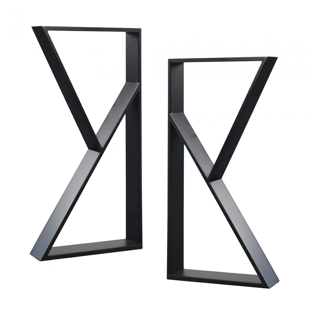 Black Metal Table Legs 2Pcs M424