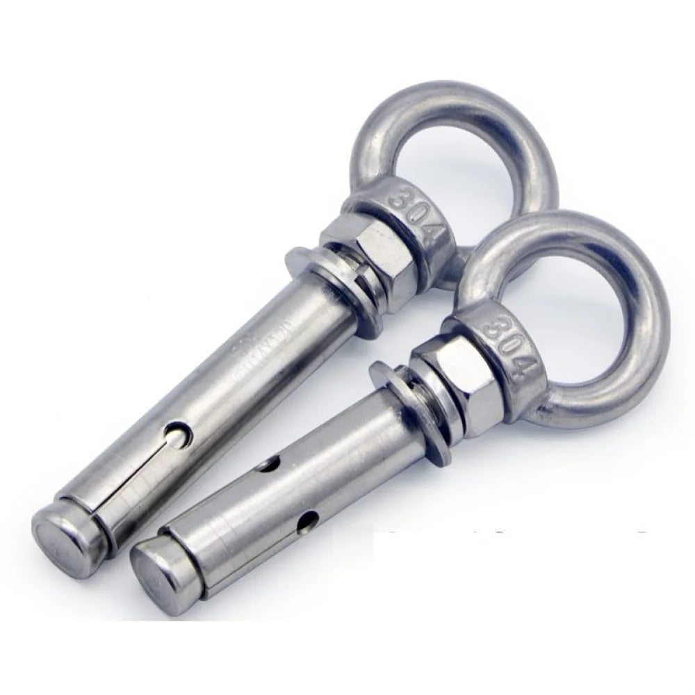 304 Stainless Steel Lifting Eye Bolt M8x80mm 2pcs A564318