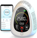 CO2 Monitor with Smoke Alarm, Temperature and Humidity, Pack of 2 I867