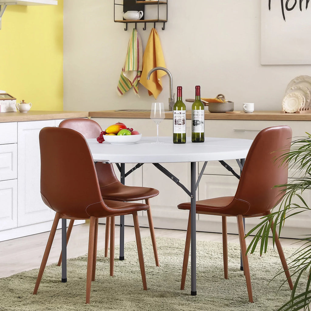 Black Round Foldable Plastic Table P4153