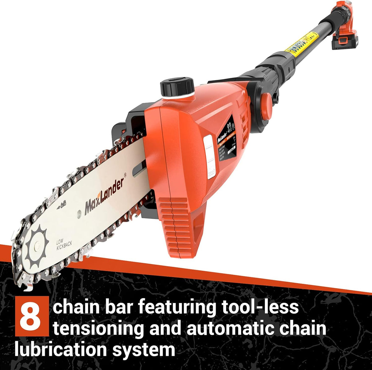 20V Electric Pole Saw Hedge Trimmer 2 in 1 Combo Kit with 2.0Ah Battery and Charger C4207