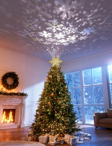 Christmas Tree Topper Lighted Silver Snowflake W948212