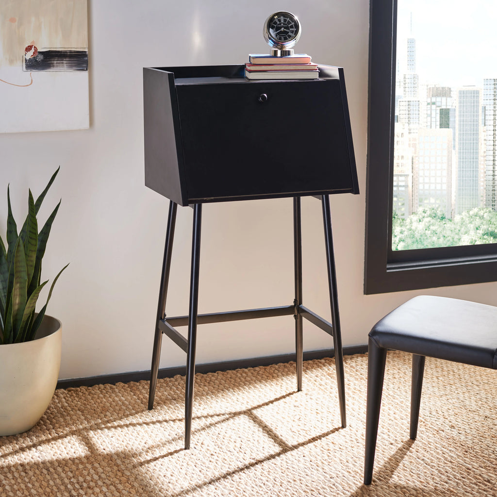 Black Modern Secretary Writing Desk P418907