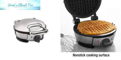 Stainless Steel Round Waffle Maker with 7 Browning D48940