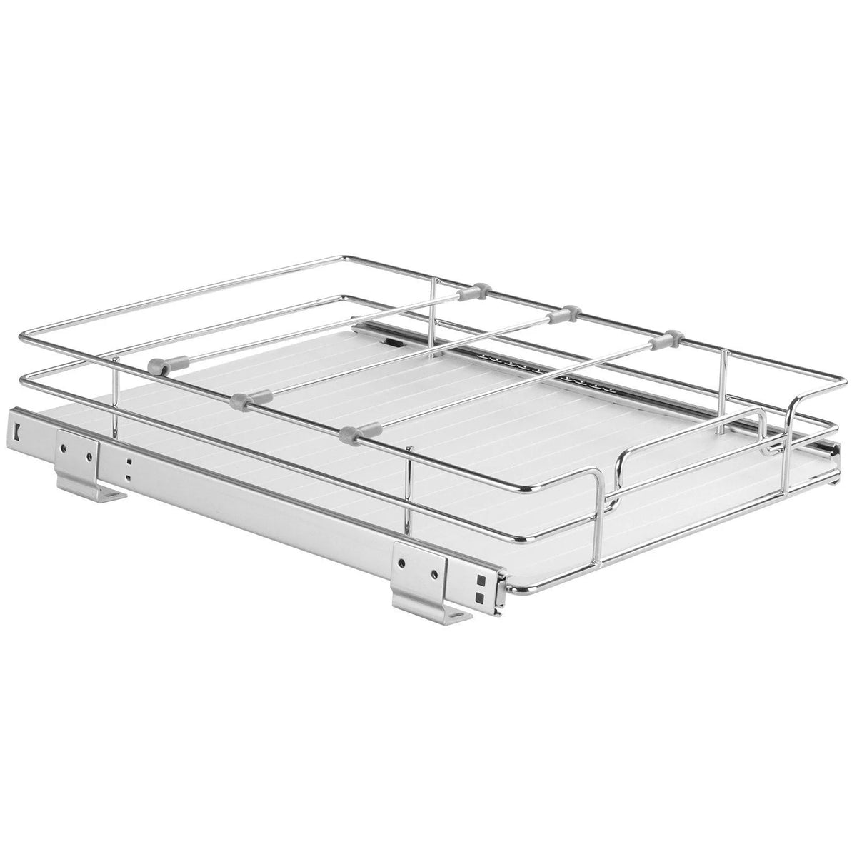 Chrome Steel Pull Out Cabinet Organizer with Slide Out Shelves O47615