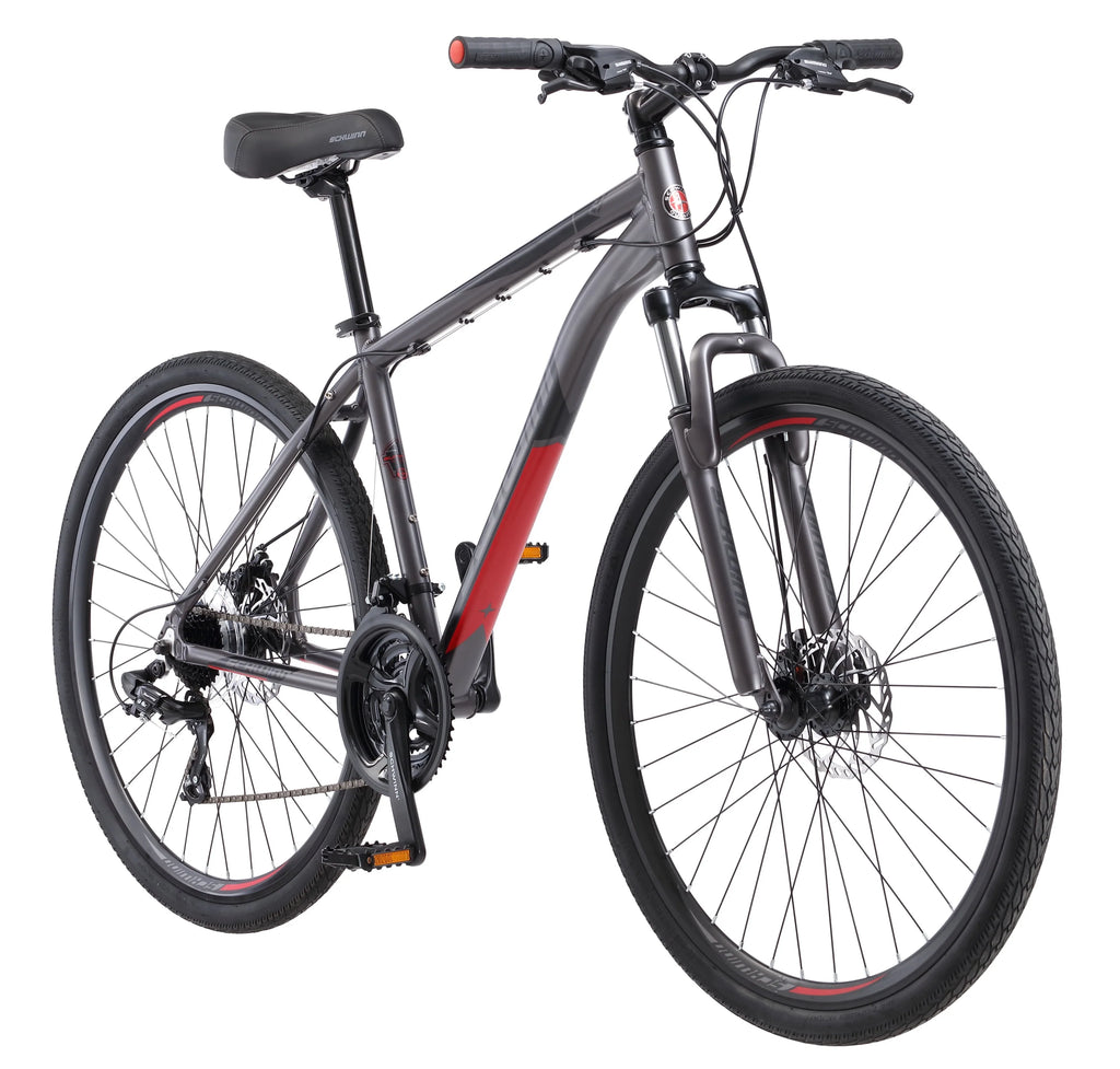 Hybrid Bike 700c Wheels 21 Speeds Mens Frame Grey C389523