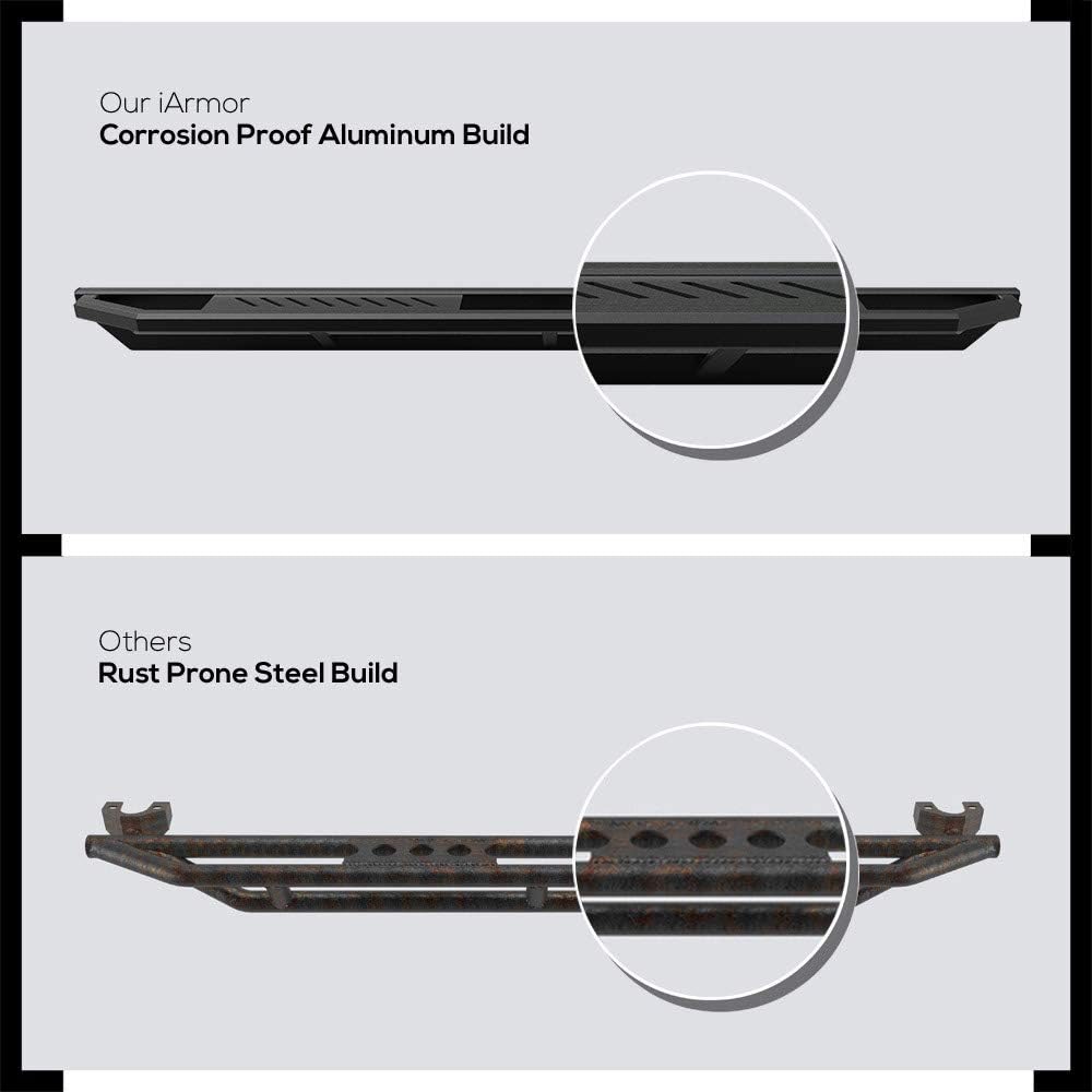 Aluminum Running Boards Compatible with Ford F150 2009-2014 SuperCrew Cab H834867