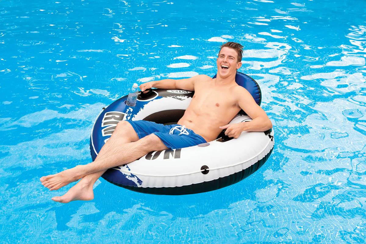 Inflatable 2 Person Float (2 Pack) + Single Tube W97179