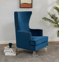 Navy Velvet Wingback Chair T928