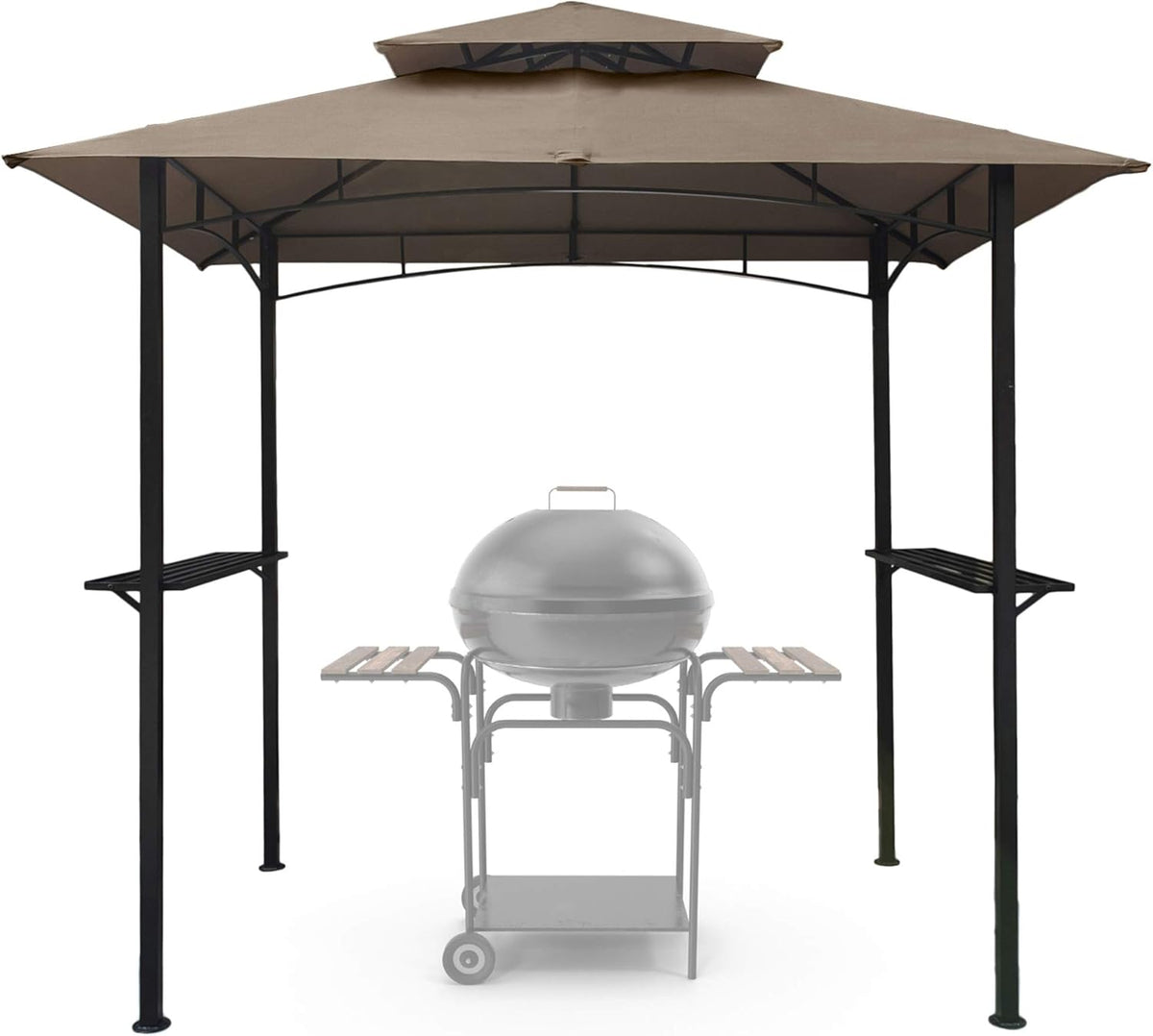 Brown 8x5 Steel Grill Gazebo L65999