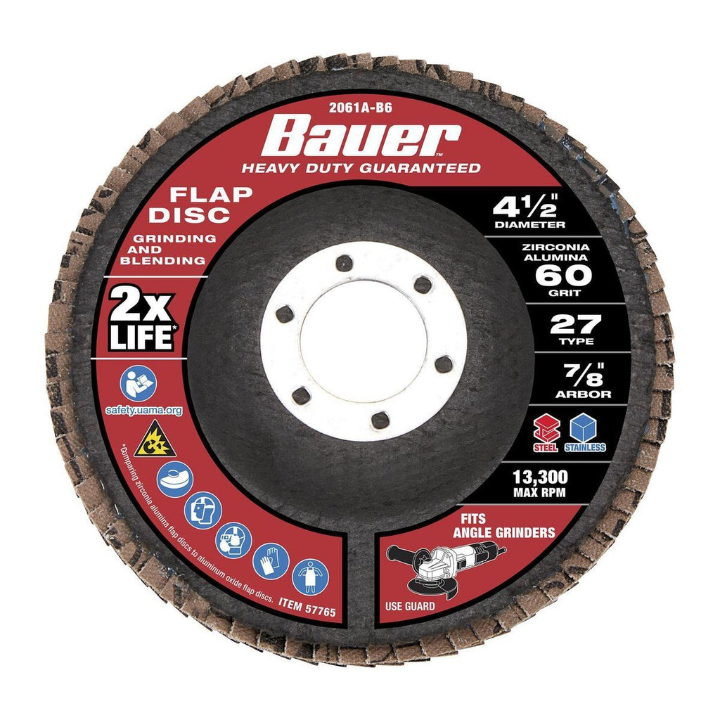 4-1/2 in. 60-Grit Type 27 Flap Disc with Fiberglass Backing H49173
