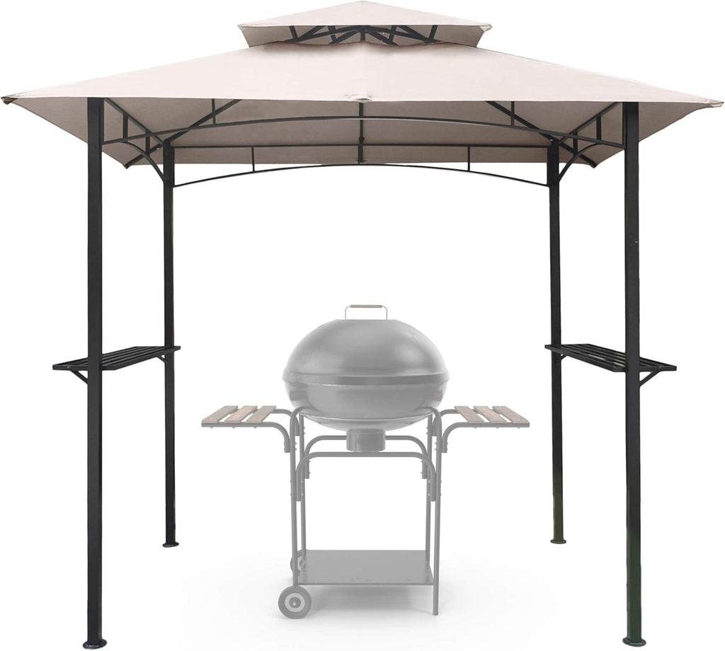 Brown 8x5 Steel Grill Gazebo L65999