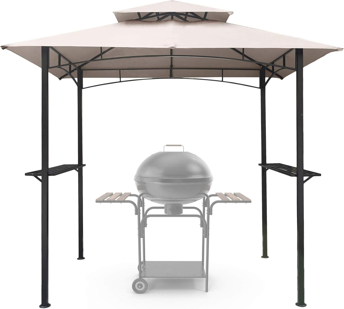 Brown 8x5 Steel Grill Gazebo L65999