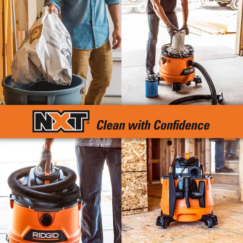 14 Gallon 6.0 Peak HP Wet/Dry Shop Vacuum with Filter and Hose S1609