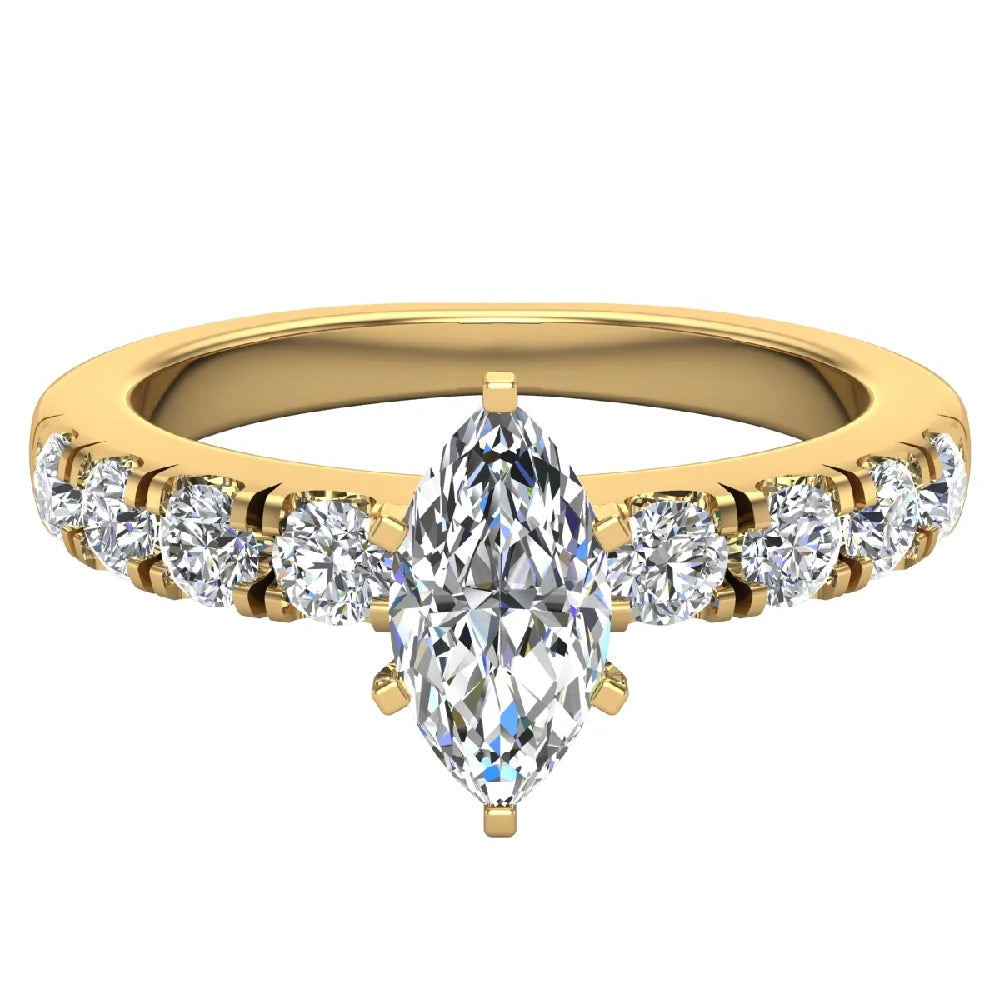 Marquise Cut 14K Gold 1.00 CT Engagement Ring M331