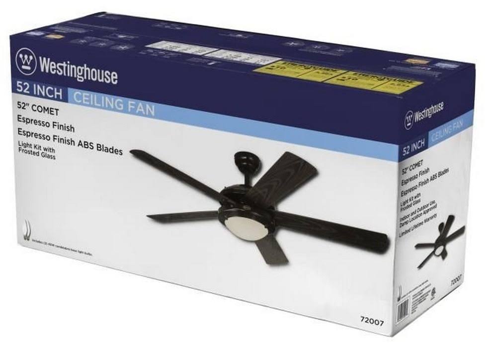 52x22 5-Blade Ceiling Fan - Espresso H3152
