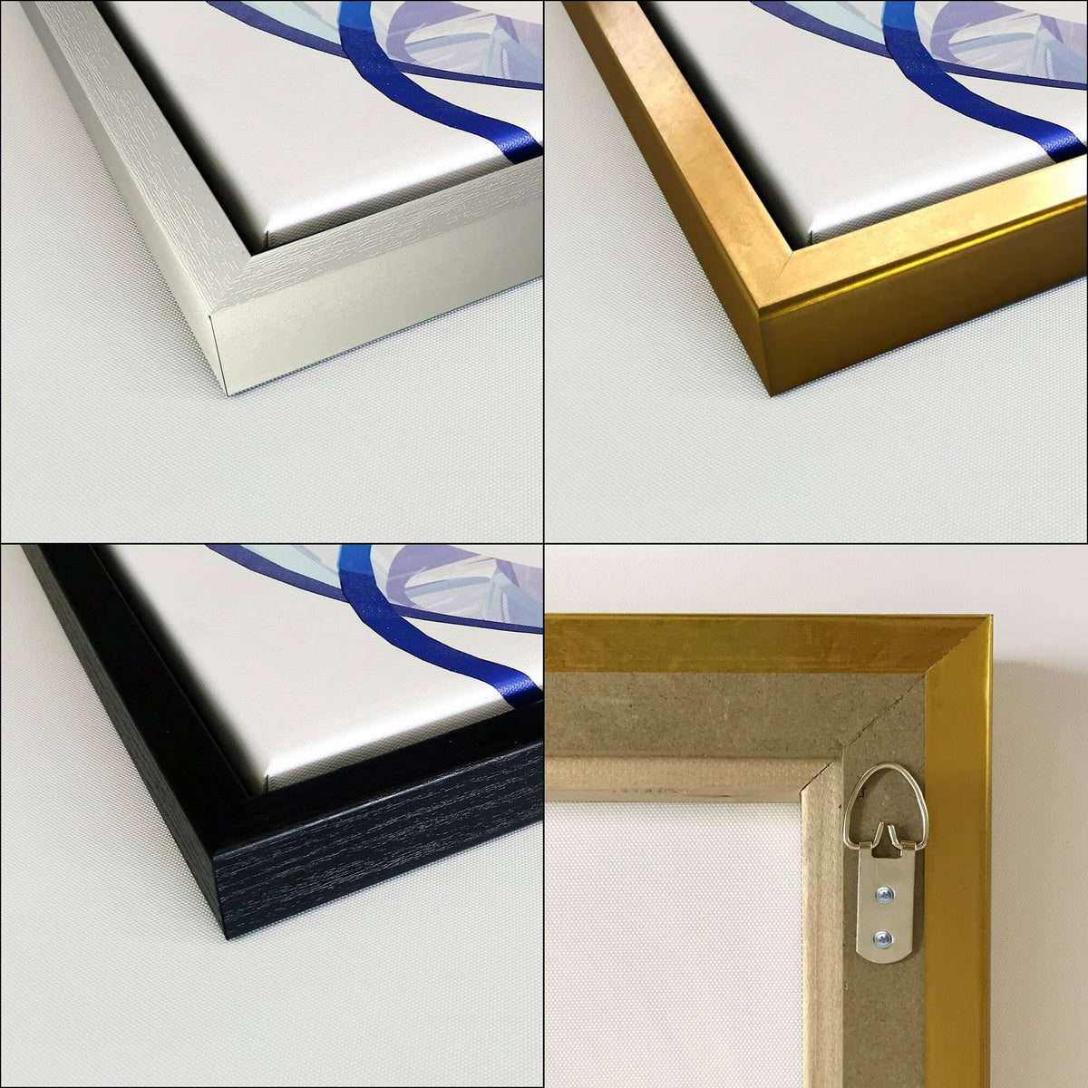 Grey Blue Framed Canvas Q626801