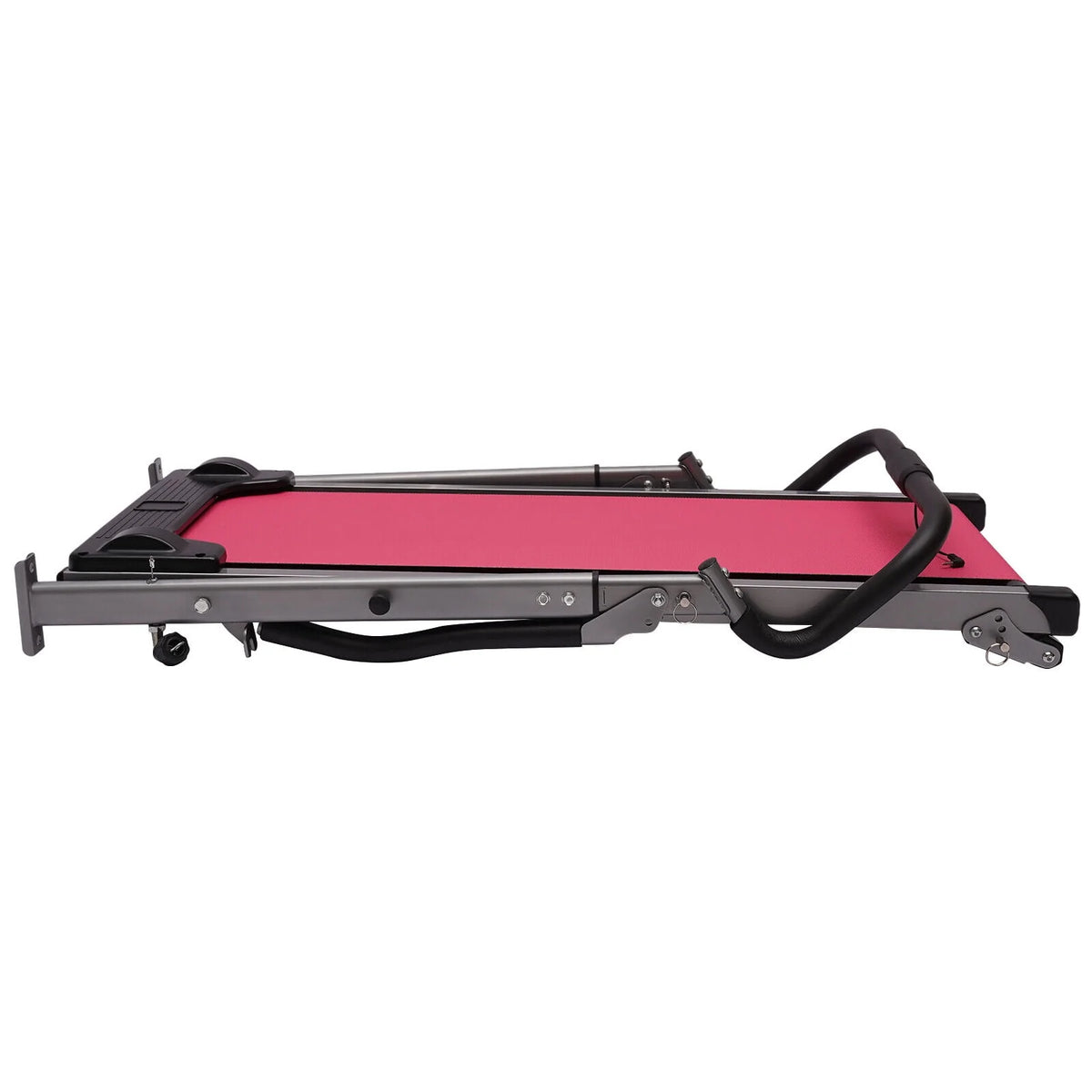 Folding Treadmill with Manual Incline Pink A698596