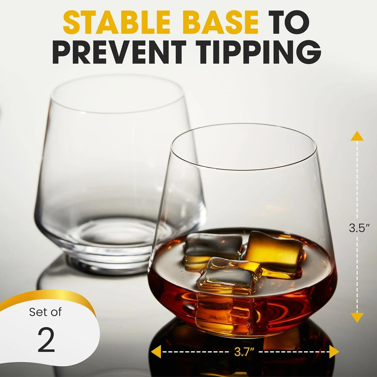 Crystal Old Fashioned Glasses Set Of 2 P302148