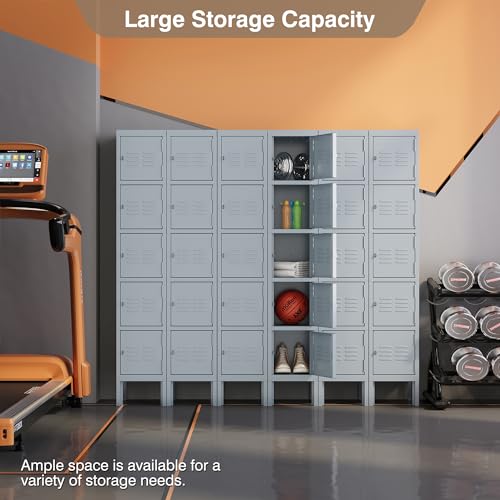 66" Tall Steel Storage Locker with 3 Doors H4629