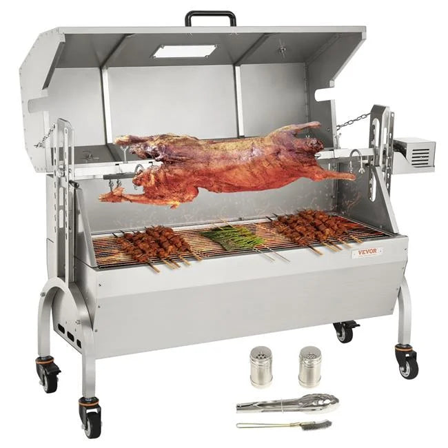 50W 132LBS Rotisserie BBQ Grill L7571