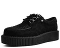 Black Faux Suede Creeper Shoes K1380