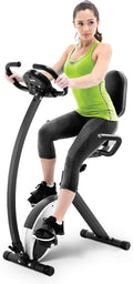 Foldable Upright Exercise Bike with Adjustable Resistance Y737858