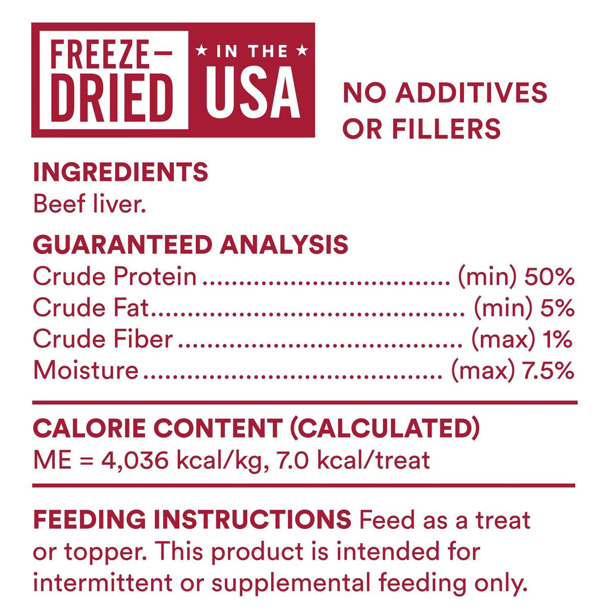 Beef Liver Freeze-Dried Dog Treats N2078